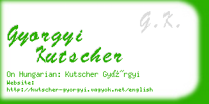 gyorgyi kutscher business card